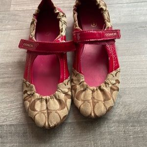 Coach shoes 7 1/2  red patent leather